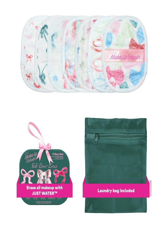 Makeup Eraser The Original MakeUp Eraser 7-Day Set, Erase All Makeup with Just Water, Including Waterproof Mascara, Eyeliner, Foundation, Lipstick, Sunscreen, and More! Fab-Bow-Lous, 7ct. - Image 1